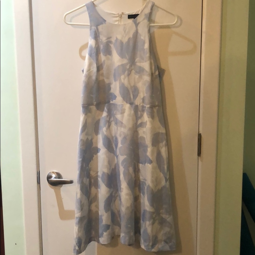 Light blue and white floral dress